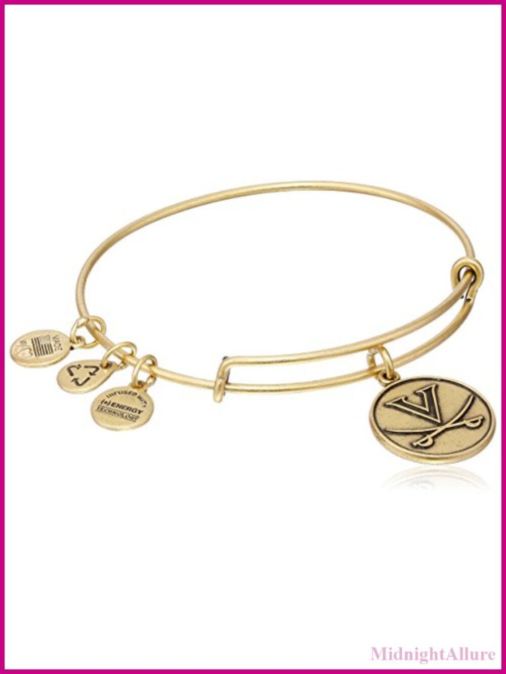 University of Virginia Charm Bangle Expandable Wire Bracelet